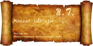 Maszal Tácia névjegykártya